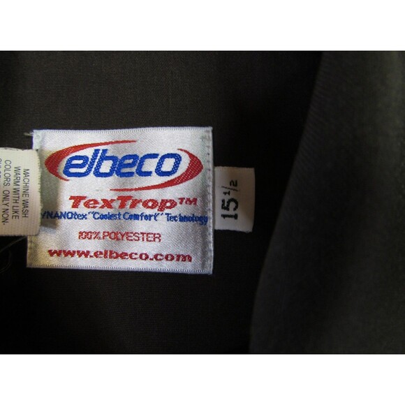 Elbeco TexTrop Shirt Mens 15.5 Brown Short Sleeve Police Uniform Zip Front - Picture 5 of 14